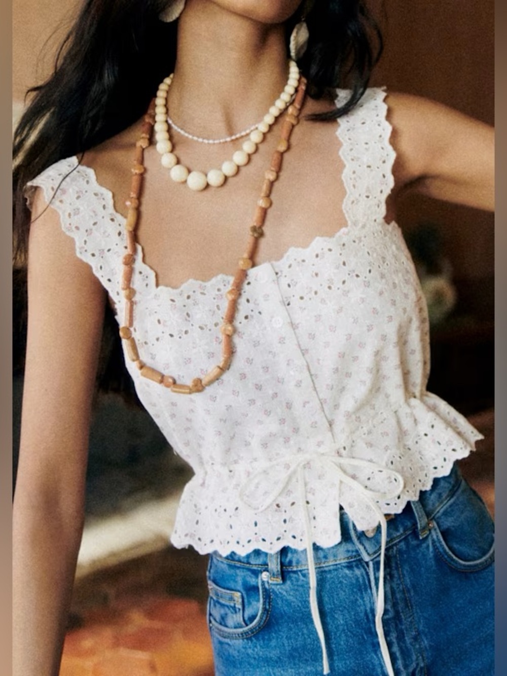 Sezane Nouri Top Mili Print Size 6